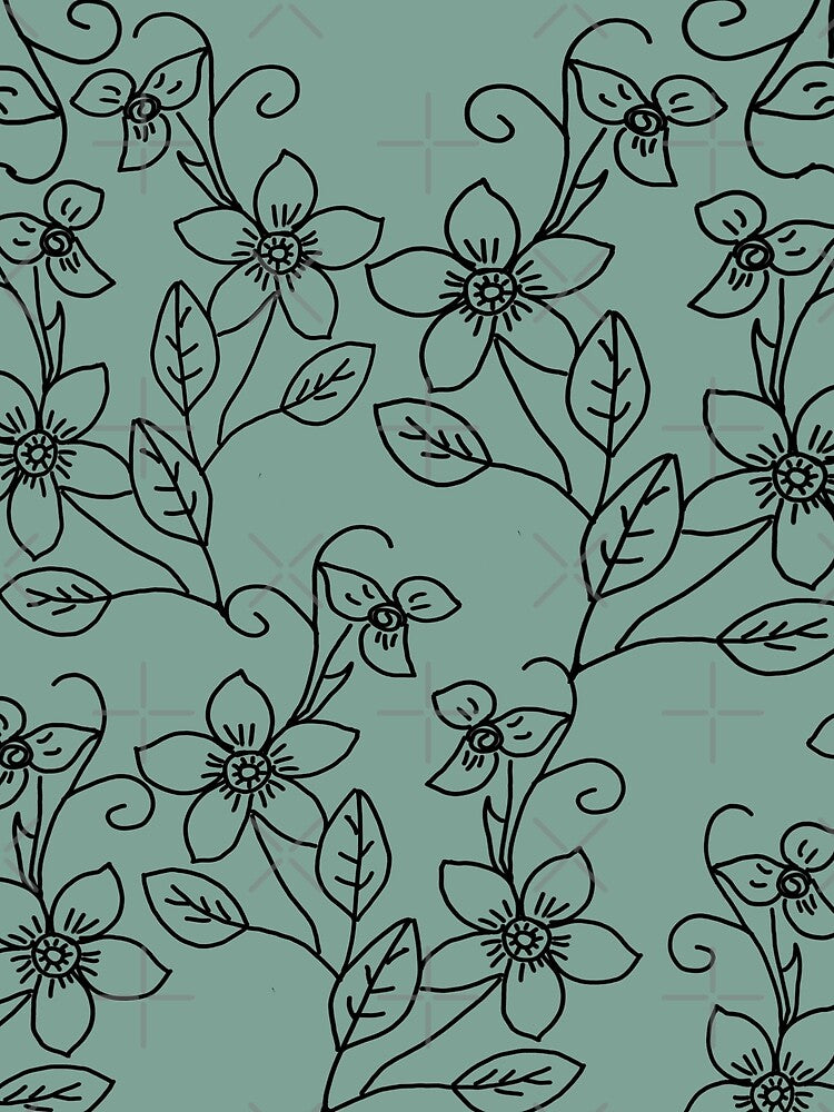 Floral line art by Antiope33 T-Shirts, Hoodie, Sweatshirt | BlankRebels.com (Image 2)
