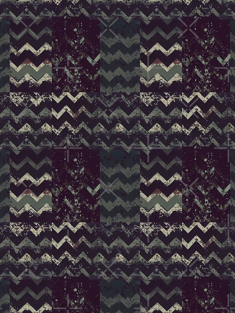 Dark Herringbone Grunge Patchwork by SamJanner T-Shirts, Hoodie, Sweatshirt | BlankRebels.com (Image 2)