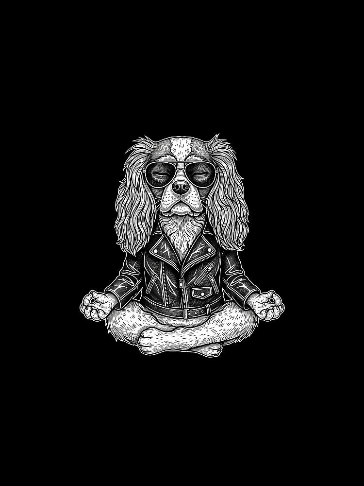 Vintage Retro Yoga Dog Cavalier by MonicaSophie T-Shirts, Hoodie, Sweatshirt | BlankRebels.com (Image 2)