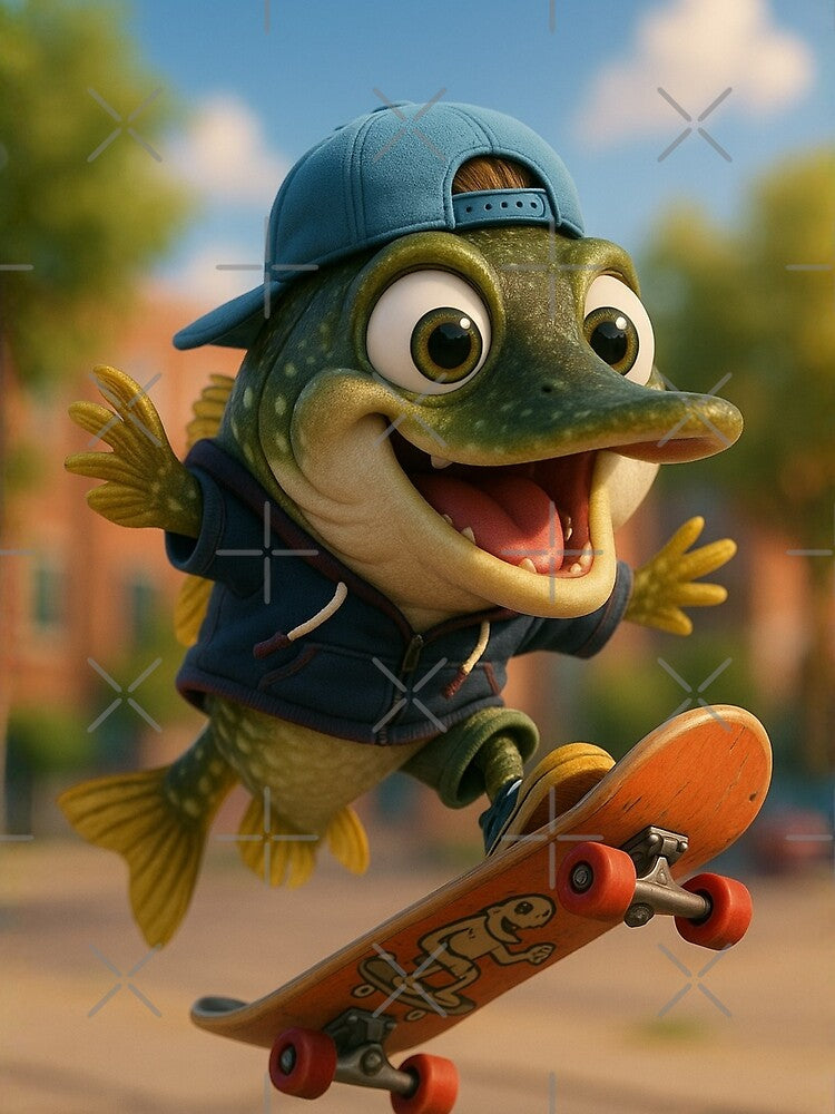 Skater Pike Fish by Sillytoe T-Shirts, Hoodie, Sweatshirt | BlankRebels.com (Image 2)