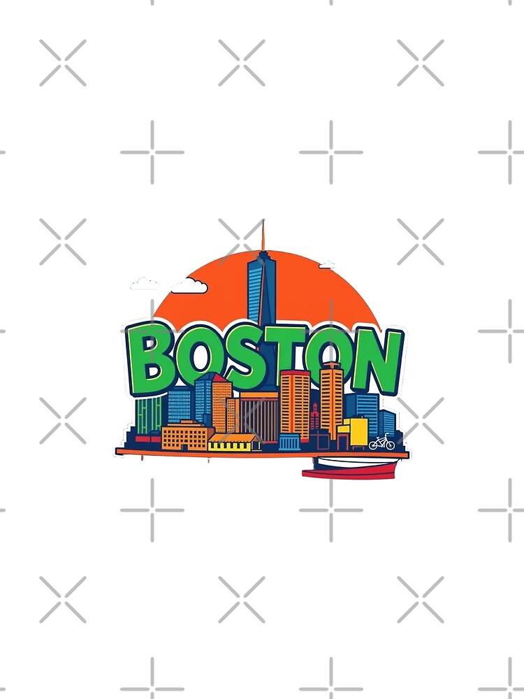 Boston Skyline Sketch by 0penvimark T-Shirts, Hoodie, Sweatshirt | BlankRebels.com (Image 2)