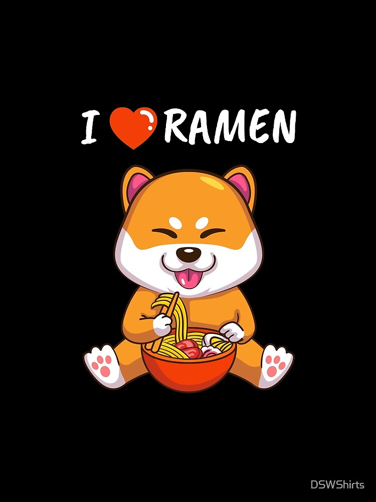 I Love Ramen Kawaii Shiba Inu Dog Japanese Noodles Ramen by DSWShirts T-Shirts, Hoodie, Sweatshirt (Image 2)