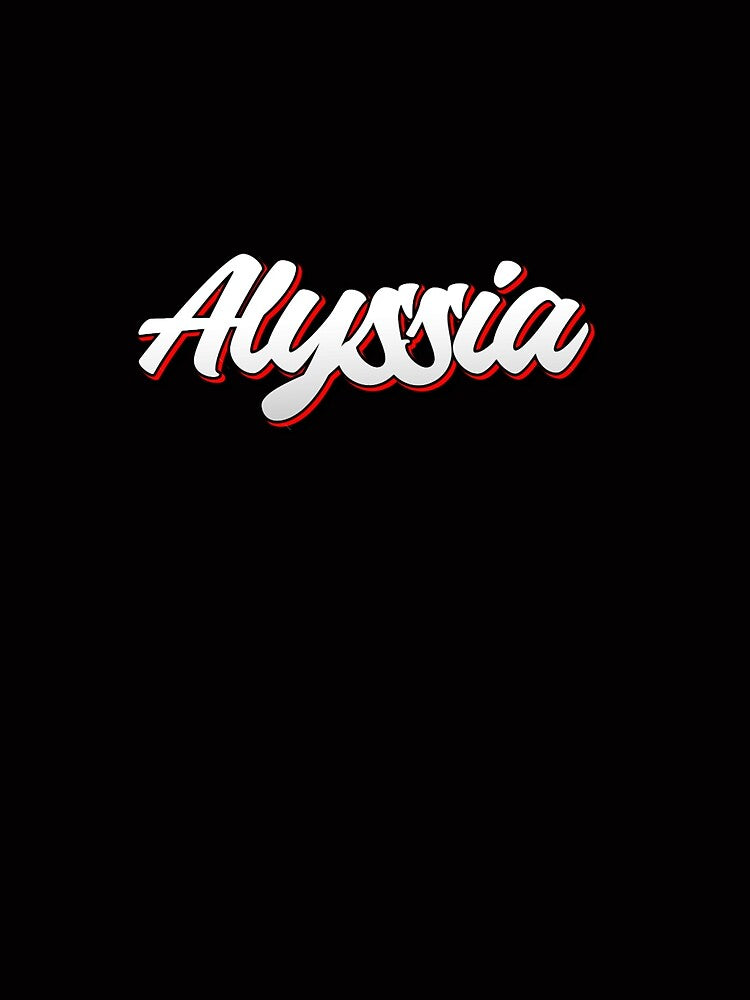Retro Alyssia Name Label (Black) T-Shirts, Hoodie, Sweatshirt