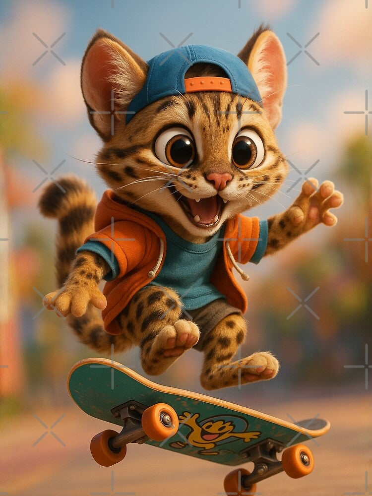 Skater Margay by Sillytoe T-Shirts, Hoodie, Sweatshirt | BlankRebels.com (Image 2)