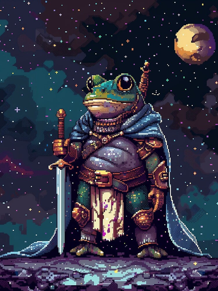 Frog Paladin Pixel Art by Kaos-Bit