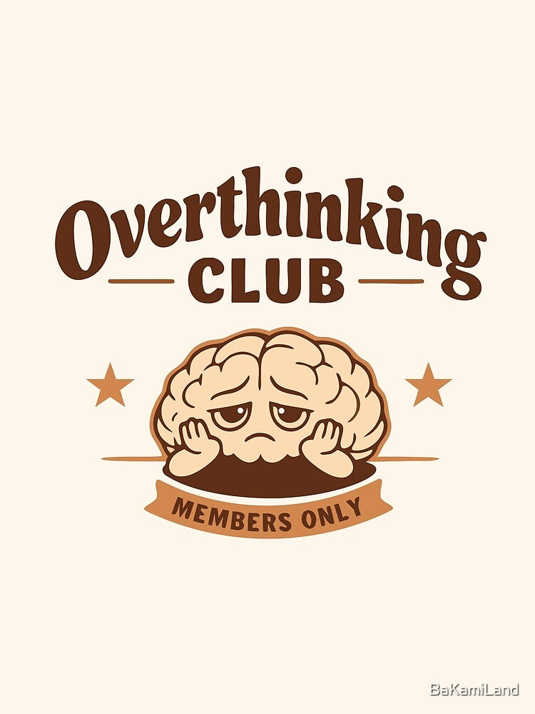 Overthinking Club Poster – Aesthetic Minimalist Wall Art ( Warm Minimalism ) by BaKamiLand T-Shirts, Hoodie,... (Image 2)