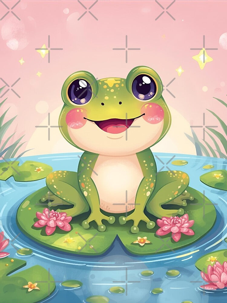 Funny frog on a lily pad by SimonsDesignArt T-Shirts, Hoodie, Sweatshirt | BlankRebels.com (Image 2)