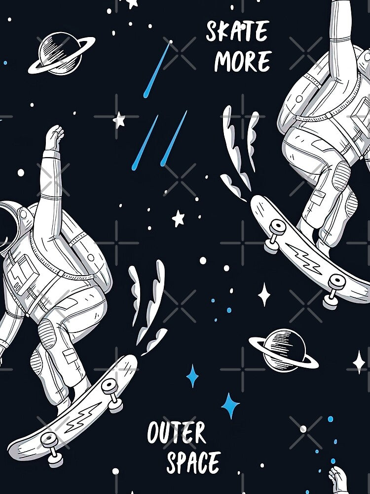 Astronaut Pattern, Astronaut Seamless Pattern, Skate by graphic-genie T-Shirts, Hoodie, Sweatshirt (Image 2)