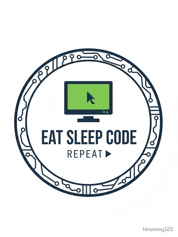Eat Sleep Code Repeat - Developer Life Logo by hironmoy123 T-Shirts, Hoodie, Sweatshirt | BlankRebels.com (Image 2)