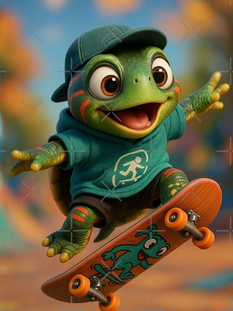Skater Painted Turtle by Sillytoe T-Shirts, Hoodie, Sweatshirt | BlankRebels.com (Image 2)