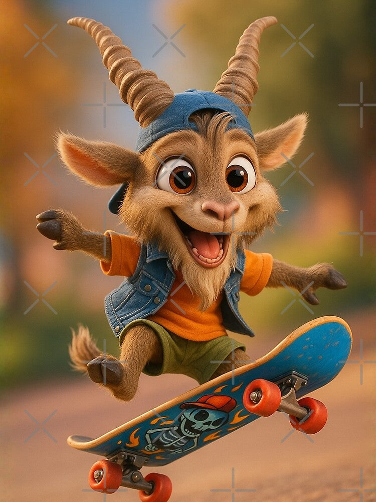 Skater Markhor Goat by Sillytoe T-Shirts, Hoodie, Sweatshirt | BlankRebels.com (Image 2)
