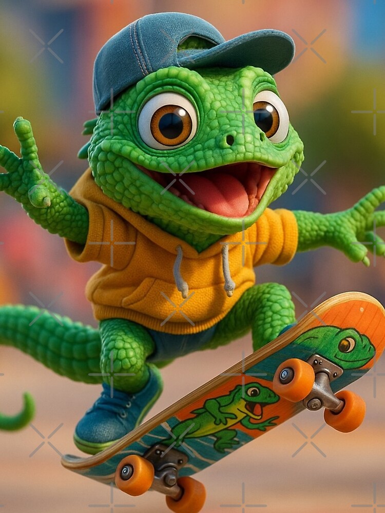 Skater Mexican Alligator Lizard by Sillytoe T-Shirts, Hoodie, Sweatshirt | BlankRebels.com (Image 2)
