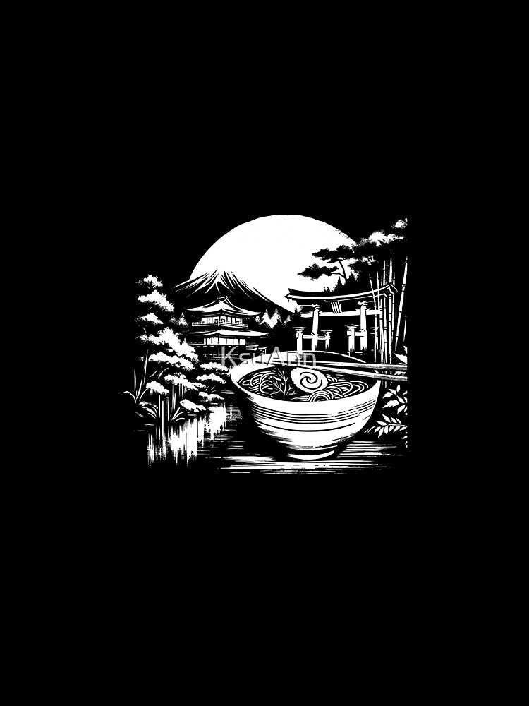 Retro Japanese Kawaii Anime Ramen Funny Ramen by KsuAnn