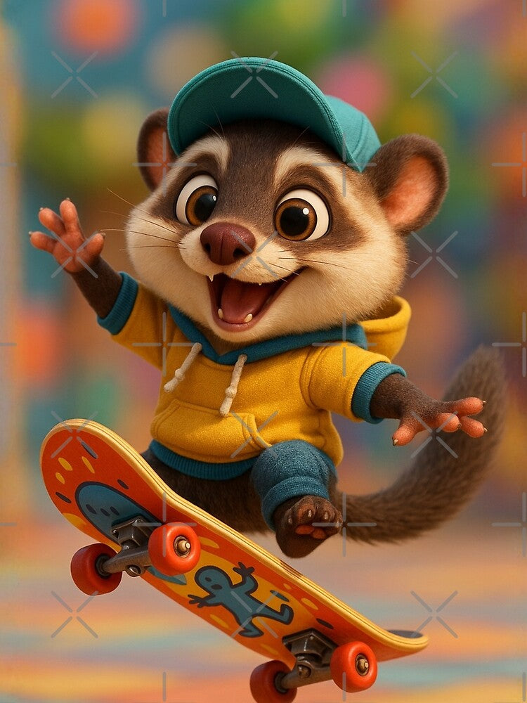 Skater Polecat by Sillytoe T-Shirts, Hoodie, Sweatshirt | BlankRebels.com (Image 2)