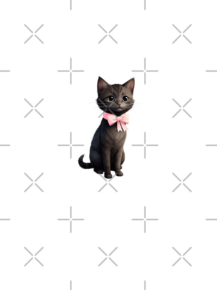 Watercolor Cat Character and Bow by Victoria Riabov T-Shirts, Hoodie, Sweatshirt | BlankRebels.com (Image 2)