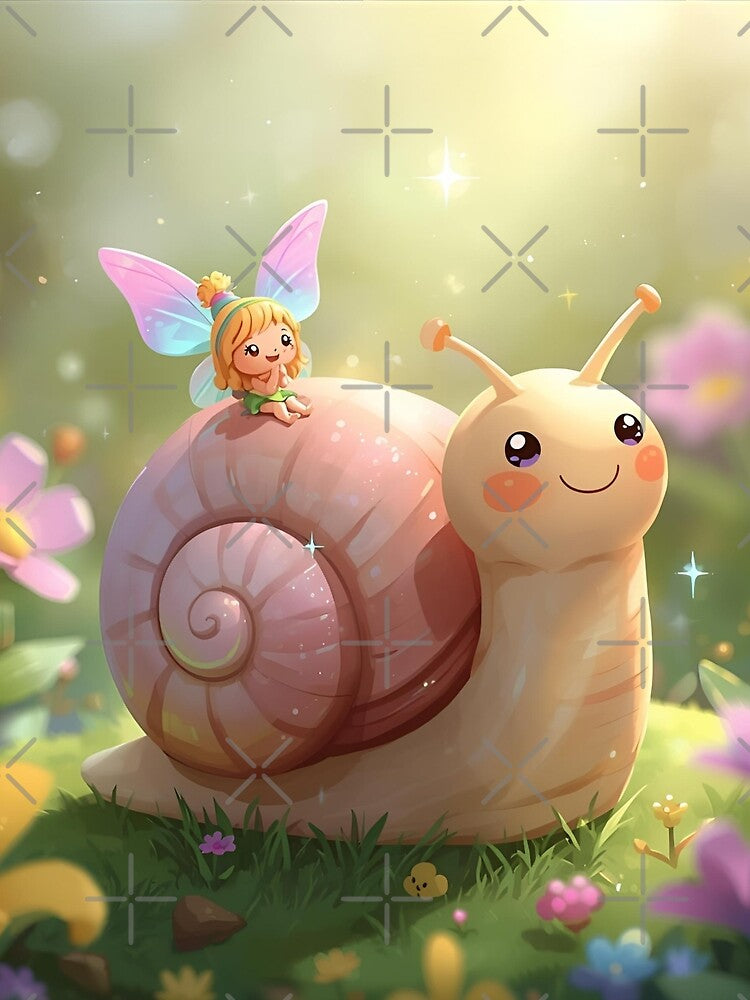 Little elf rides on snail through the fairytale forest by SimonsDesignArt T-Shirts, Hoodie, Sweatshirt (Image 2)