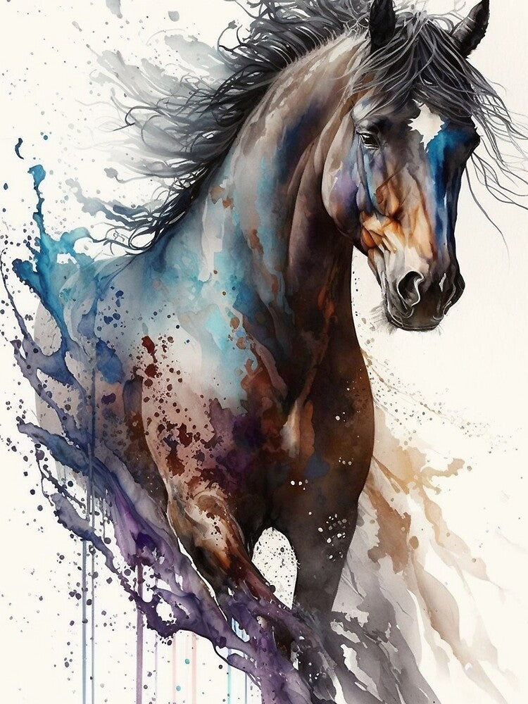Watercolors animals - The horse by AB9-Designs T-Shirts, Hoodie, Sweatshirt | BlankRebels.com (Image 2)