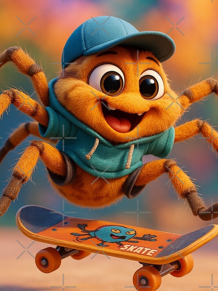 Skater Orb Weaver Spider by Sillytoe T-Shirts, Hoodie, Sweatshirt | BlankRebels.com (Image 2)