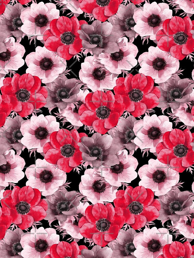 red anemone pattern by virilamissa T-Shirts, Hoodie, Sweatshirt | BlankRebels.com (Image 2)