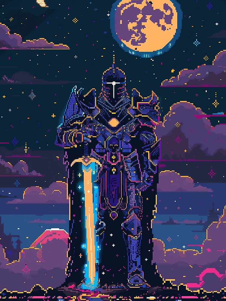 Cosmic Knight Pixel Art by Kaos-Bit