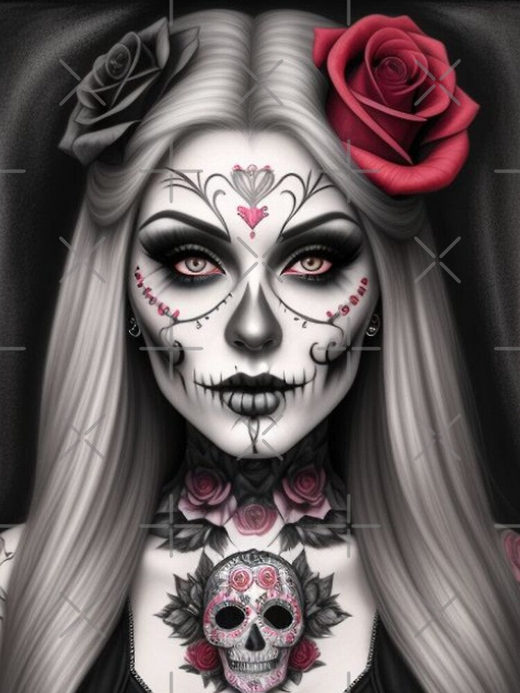 Zombie Gothic Girl Sugar Skull by TheDarkWardrobe T-Shirts, Hoodie, Sweatshirt | BlankRebels.com (Image 2)