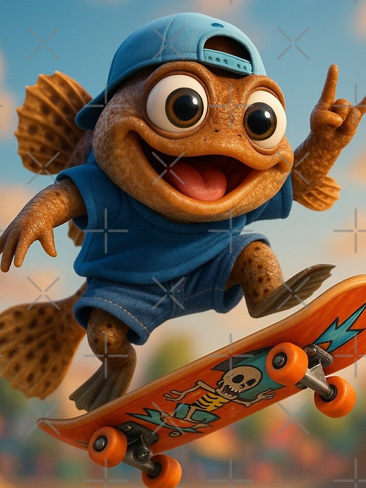 Skater Mudskipper Fish by Sillytoe T-Shirts, Hoodie, Sweatshirt | BlankRebels.com (Image 2)