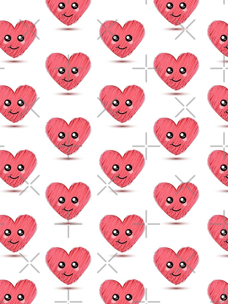 Sketched Smiling Heart- Kawaii Style by Designs By YL