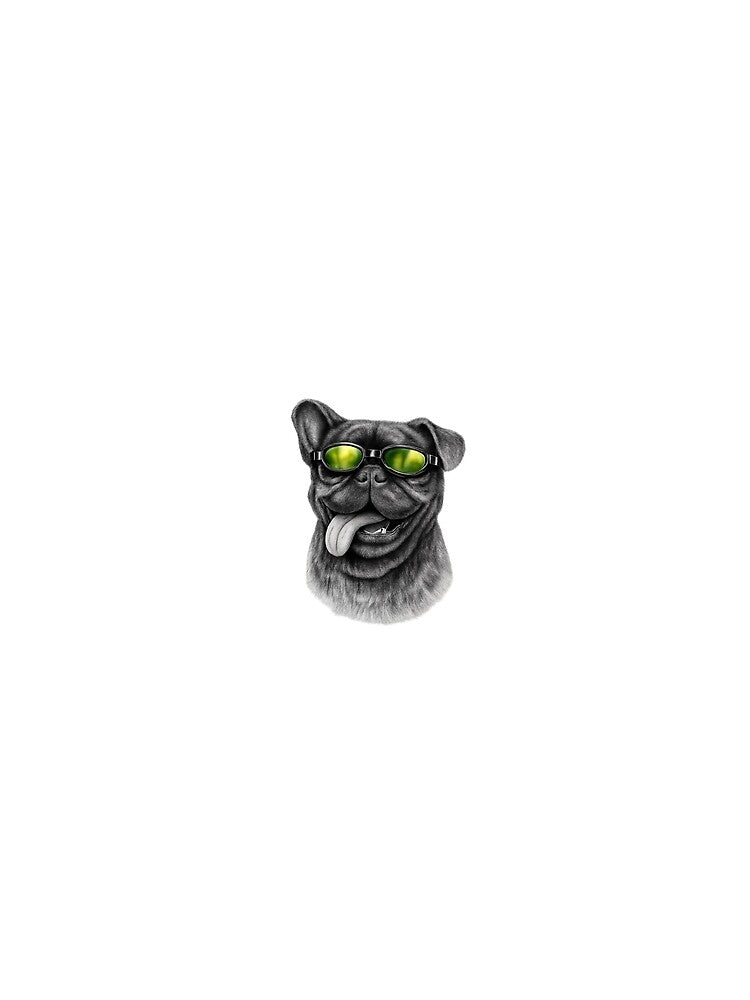 Pug Sketch in Goggles (Black) - The Dog You Chose by DogYouChose T-Shirts, Hoodie, Sweatshirt | BlankRebels.com (Image 2)