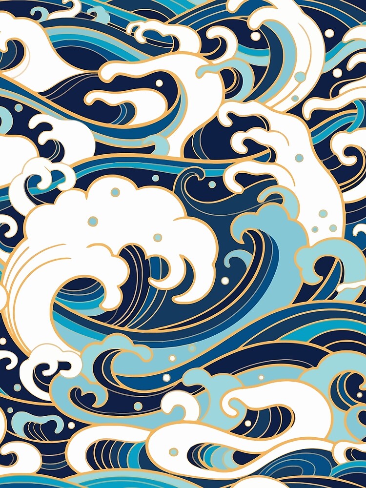 pattern of ocean waves by zaher97 T-Shirts, Hoodie, Sweatshirt | BlankRebels.com (Image 2)
