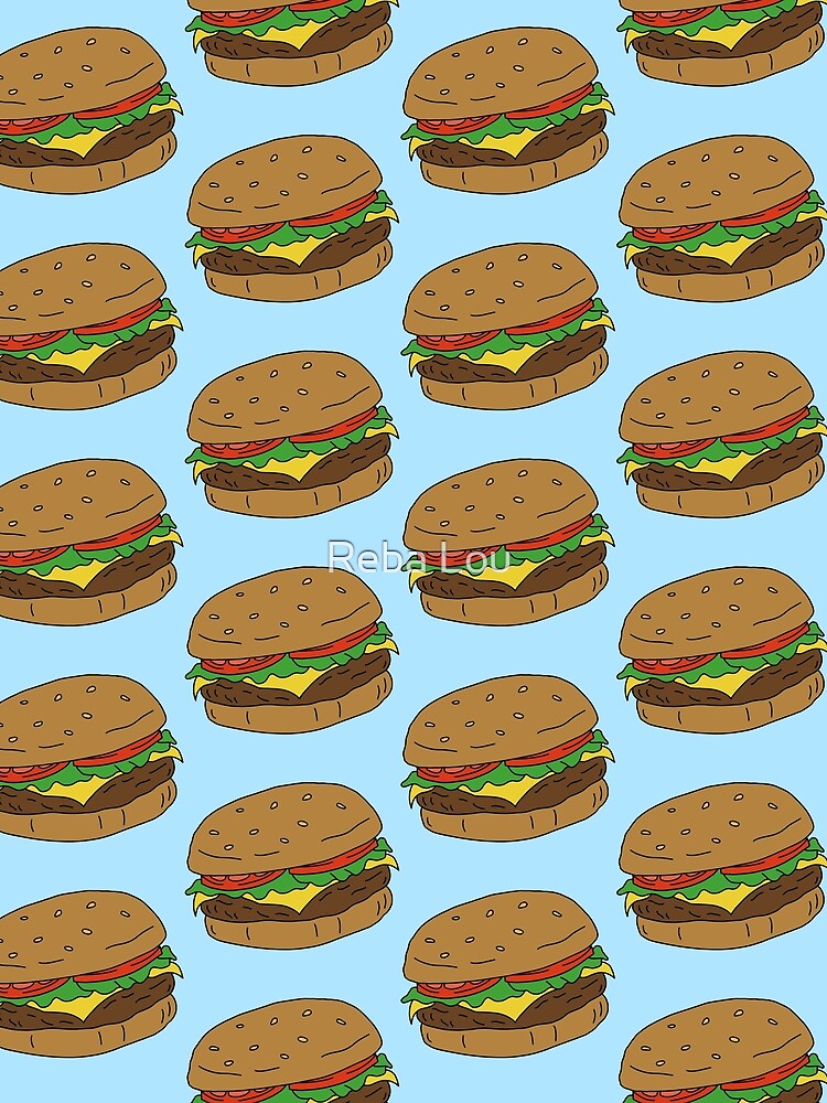 Burger (Blue) by Reba Lou T-Shirts, Hoodie, Sweatshirt | BlankRebels.com (Image 2)