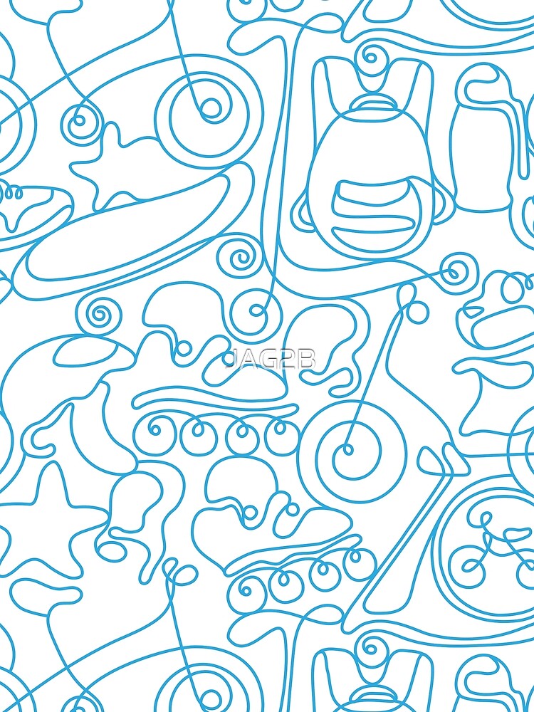 Sketch line art cartoon pattern by JAG2B T-Shirts, Hoodie, Sweatshirt | BlankRebels.com (Image 2)
