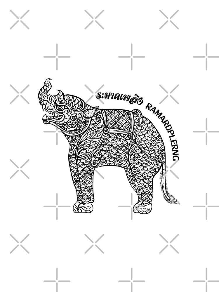 Drawing of rhinoceros, Thai traditional art by hadkhanong T-Shirts, Hoodie, Sweatshirt | BlankRebels.com (Image 2)