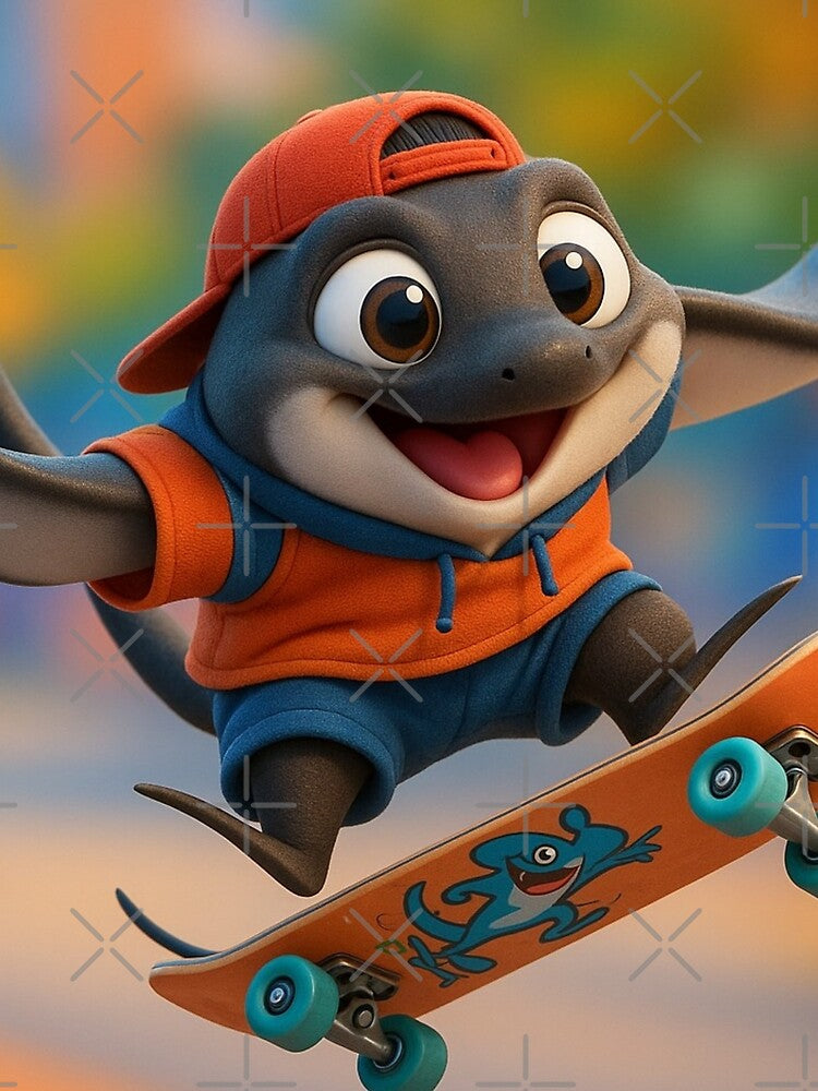 Skater Manta Ray by Sillytoe T-Shirts, Hoodie, Sweatshirt | BlankRebels.com (Image 2)