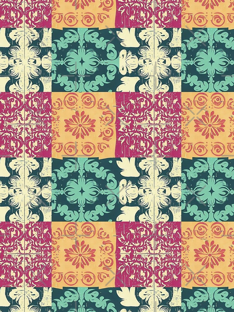 Colourful Grunge Patchwork by SamJanner T-Shirts, Hoodie, Sweatshirt | BlankRebels.com (Image 2)