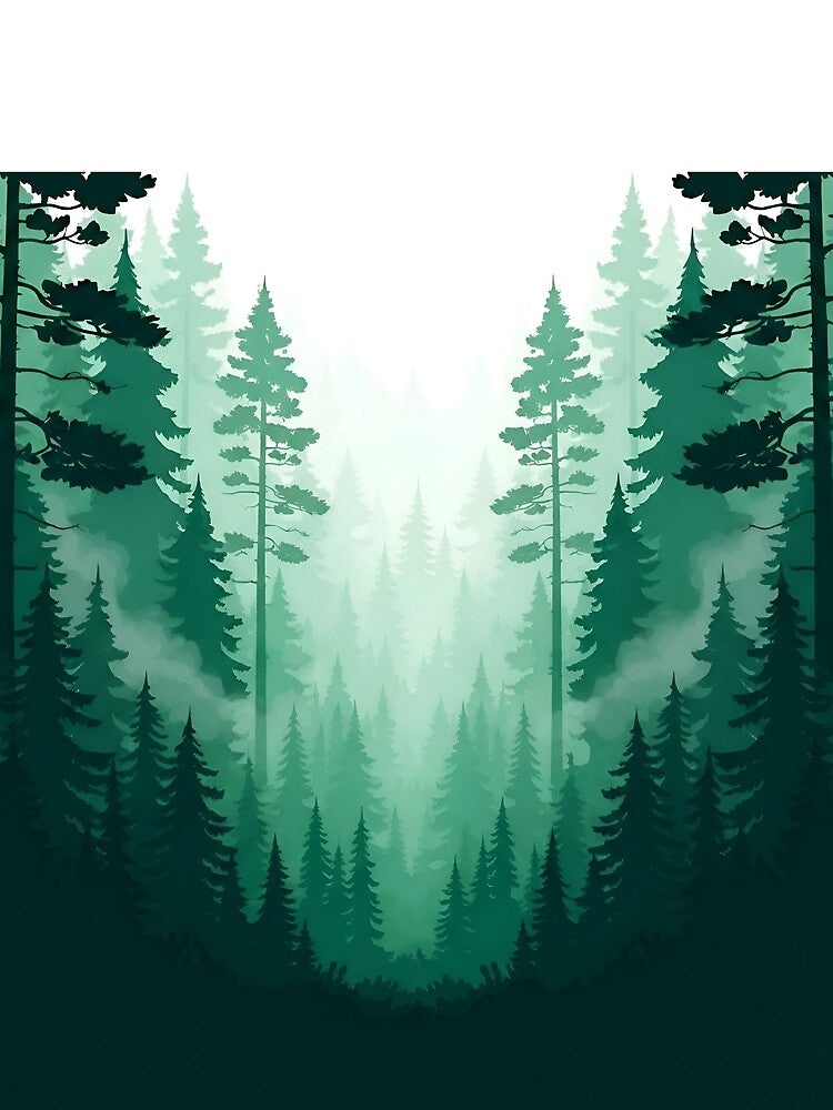 New Siaan Serene Green Forest Pine Tree T-Shirt Design by avwear Hoodie, Sweatshirt | BlankRebels.com (Image 2)