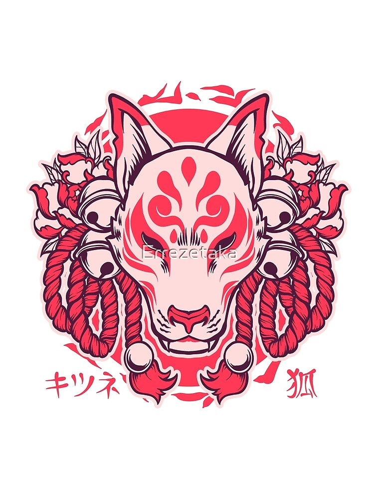 Kitsune mask by Errezetaka T-Shirts, Hoodie, Sweatshirt | BlankRebels.com (Image 2)