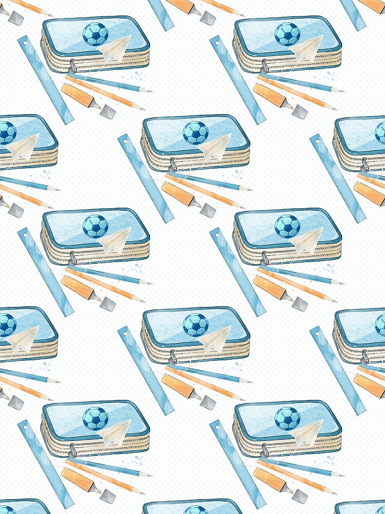 Back To School Soccer Pouch by PatternLandia