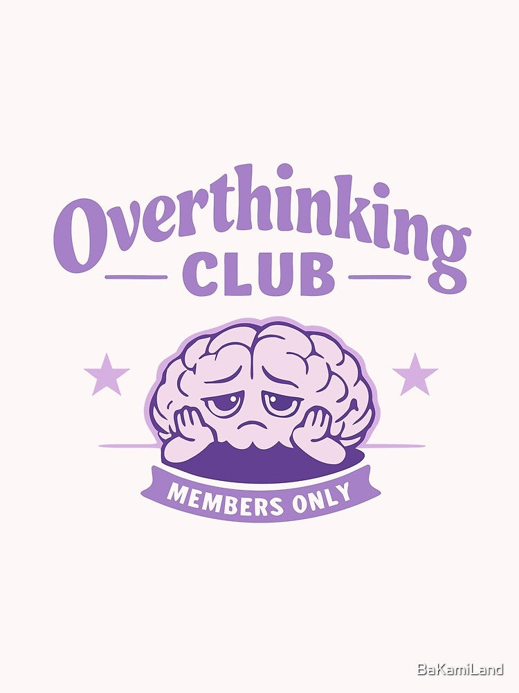 Overthinking Club Poster – Aesthetic Minimalist Wall Art ( Digital Lavender ) by BaKamiLand T-Shirts, Hoodie,... (Image 2)