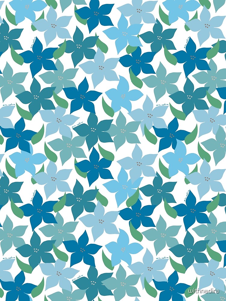 Blue Blooms by withnadira T-Shirts, Hoodie, Sweatshirt | BlankRebels.com (Image 2)