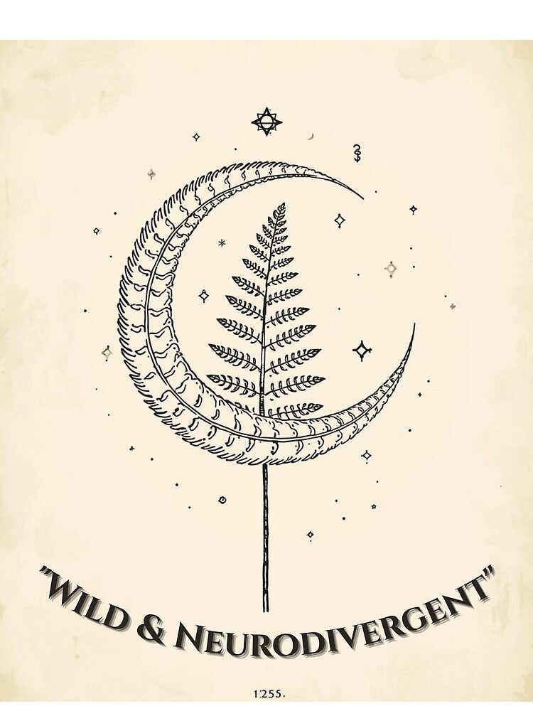 Wild & Neurodivergent Fern | ADHD Autism Pride Art by YvkafromPoland
