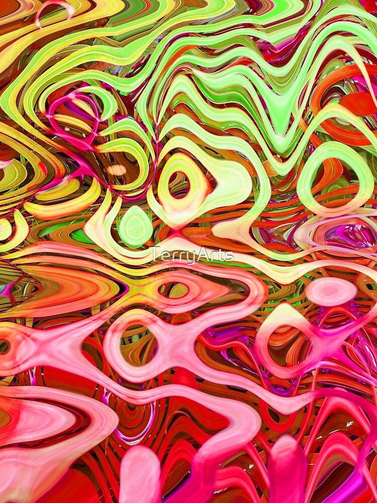 Hippie Style Abstract Groovy Exotic Colors Happy Maximalism for Eccentric Flashy Maximalist 3 of 4 by Beachy... (Image 2)