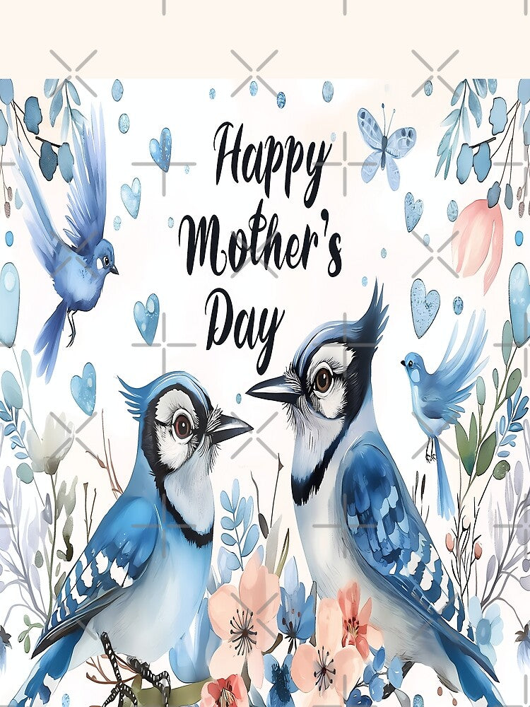 Happy Mother's Day Blue Jay - Mothers Day Art by PawPrintStyles T-Shirts, Hoodie, Sweatshirt | BlankRebels.com (Image 2)