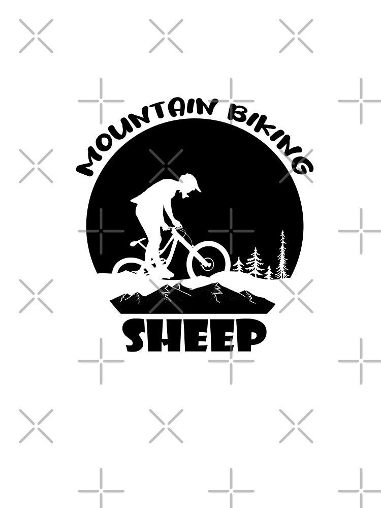 Mountain Biking Sheep Funny Quote Mountain Bikes Black White by peachyline T-Shirts, Hoodie, Sweatshirt (Image 2)