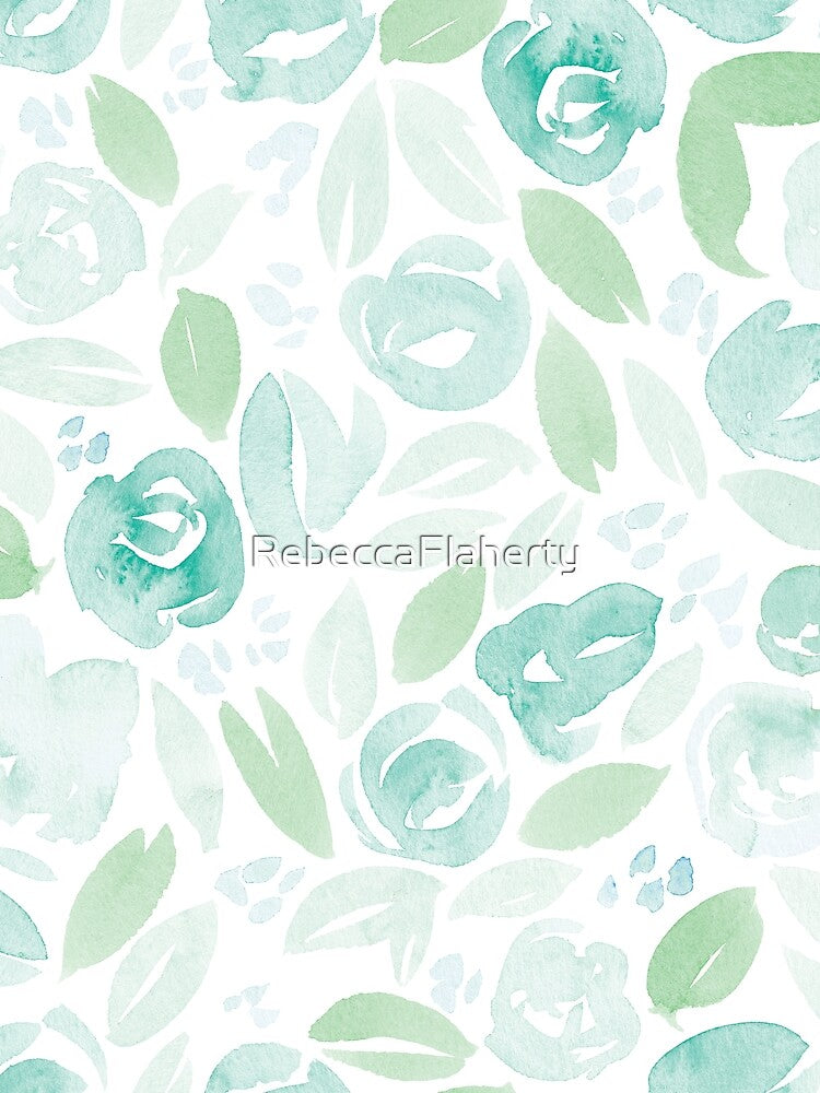 Floral Pattern #2 | Green Palette by RebeccaFlaherty T-Shirts, Hoodie, Sweatshirt | BlankRebels.com (Image 2)