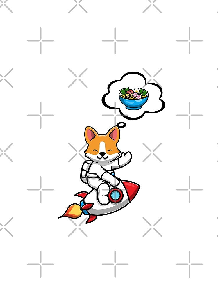 Corgi To The Moon To Eat RAMEN ! by SparrowLag T-Shirts, Hoodie, Sweatshirt | BlankRebels.com (Image 2)