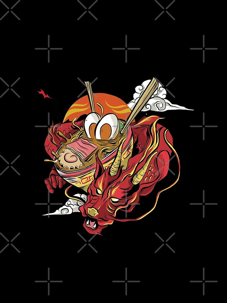 Japanese Dragon With Ramen Bowl by OnepixArt T-Shirts, Hoodie, Sweatshirt | BlankRebels.com (Image 2)