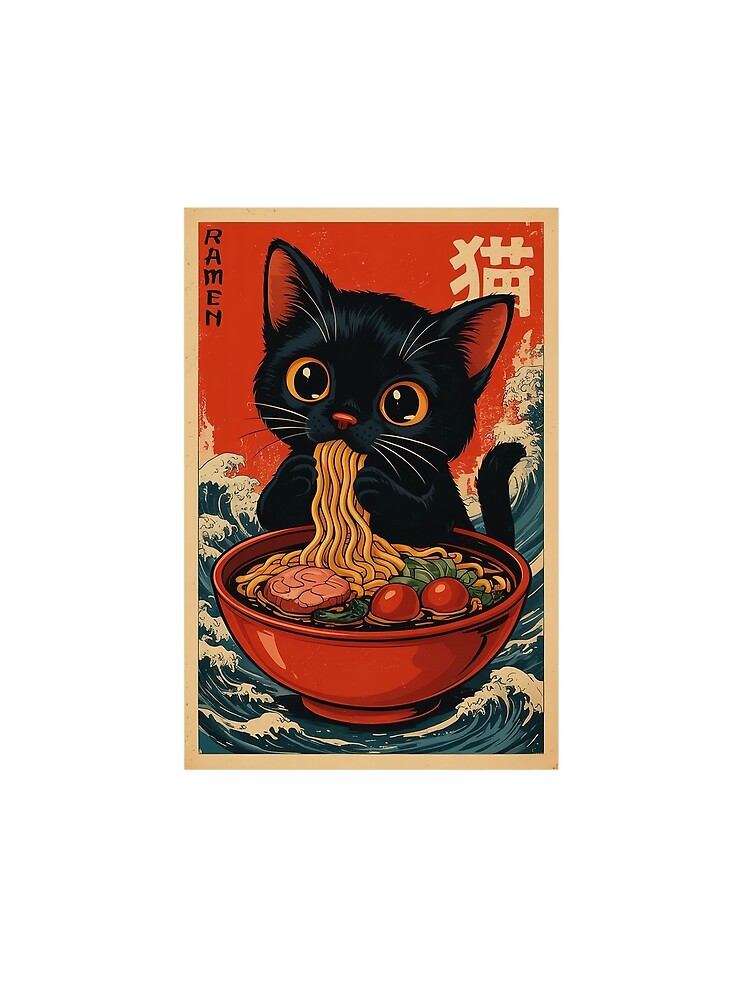 Kawaii Ramen Cat Retro by CapSoulCo T-Shirts, Hoodie, Sweatshirt | BlankRebels.com (Image 2)