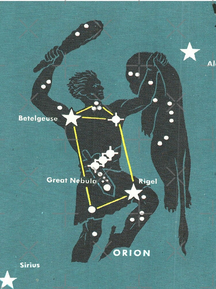 Orion Constellation - Vintage Retro Star Map by elevens T-Shirts, Hoodie, Sweatshirt | BlankRebels.com (Image 2)