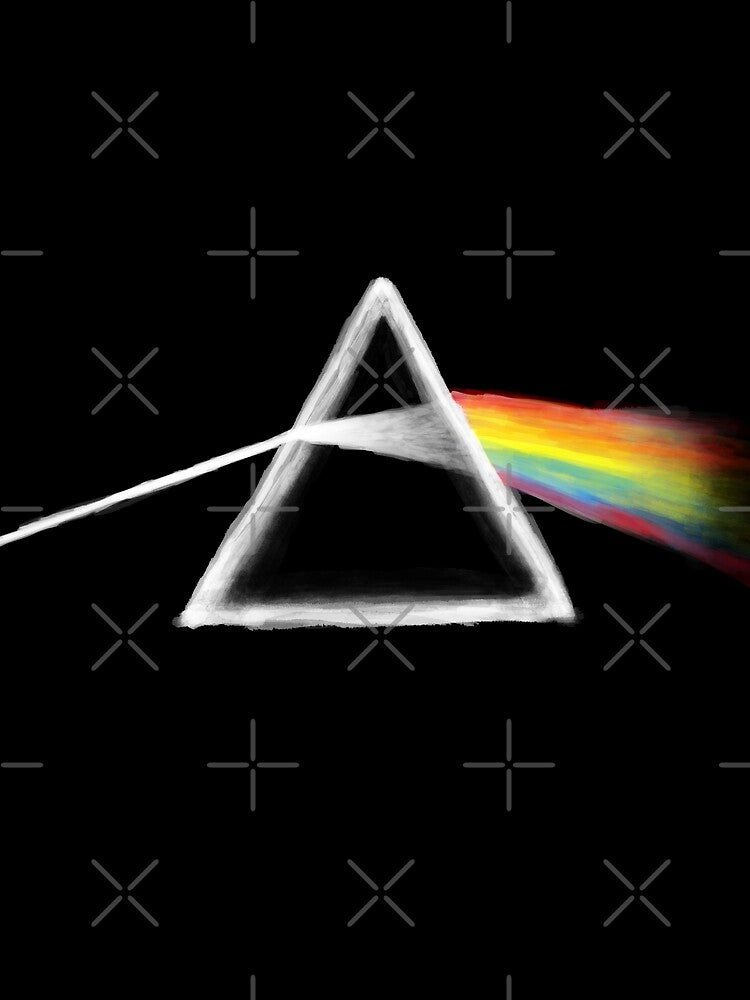 Rainbow Spectrum Light Ray Triangle Pyramid Prism Science Painting Art by DotLinePlane T-Shirts, Hoodie, Sweatshirt (Image 2)