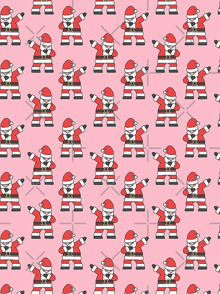 santa dabbing - pink by littlearrow